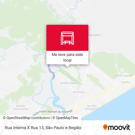 Rua Interna X Rua 13 mapa
