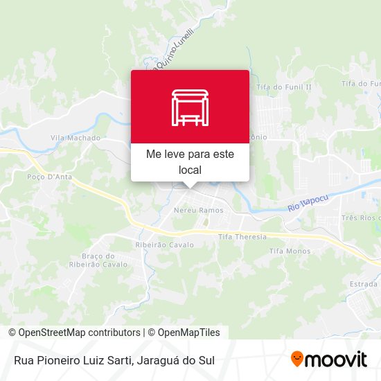 Rua Pioneiro Luiz Sarti mapa