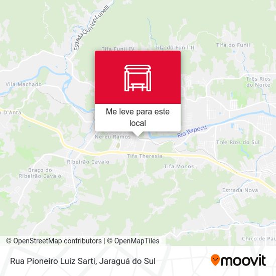 Rua Pioneiro Luiz Sarti mapa