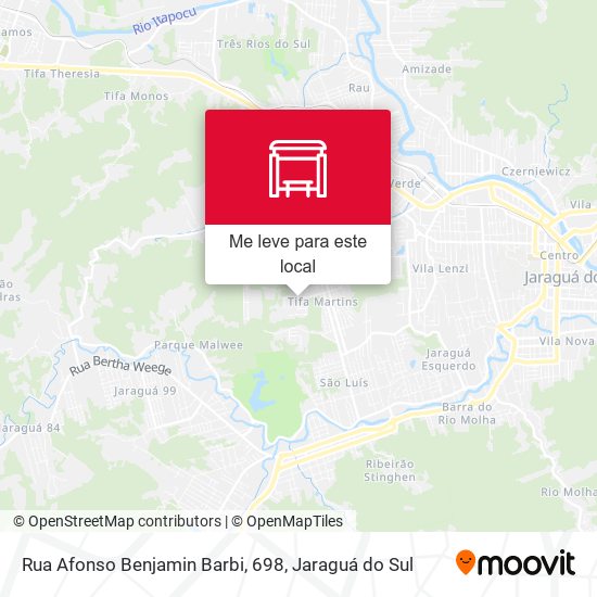 Rua Afonso Benjamin Barbi, 698 mapa