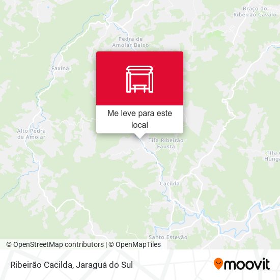 Ribeirão Cacilda mapa