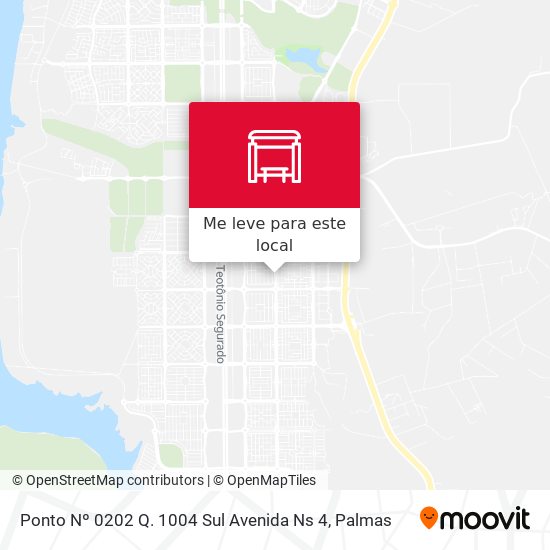 Ponto Nº 0202 Q. 1004 Sul Avenida Ns 4 mapa