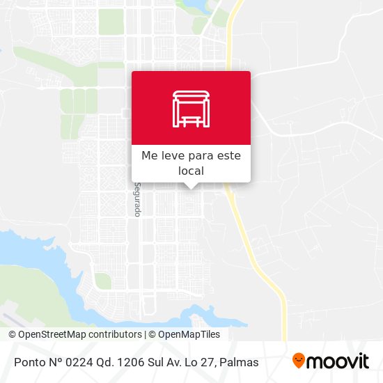 Ponto Nº 0224 Qd. 1206 Sul Av. Lo 27 mapa