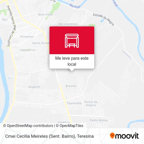 Cmei Cecília Meireles (Sent. Bairro) mapa