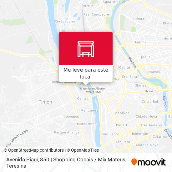 Avenida Piauí, 850 | Shopping Cocais / Mix Mateus mapa