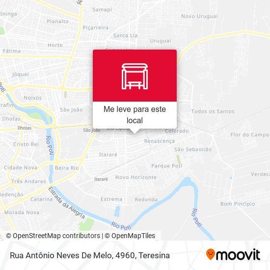 Rua Antônio Neves De Melo, 4960 mapa