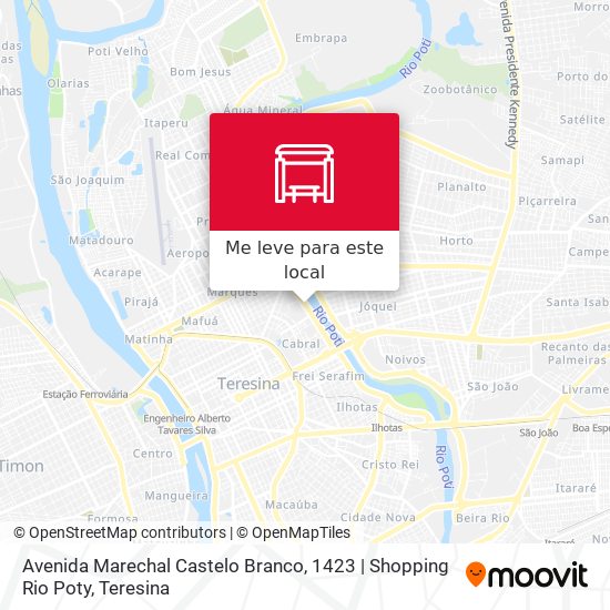 Avenida Marechal Castelo Branco, 1423 | Shopping Rio Poty mapa