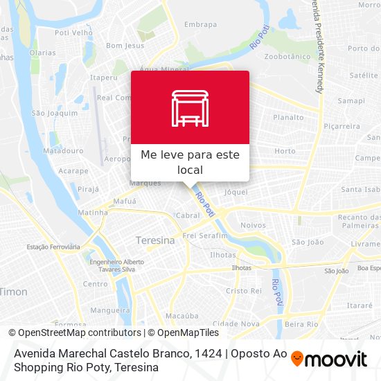 Avenida Marechal Castelo Branco, 1424 | Oposto Ao Shopping Rio Poty mapa