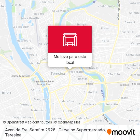 Avenida Frei Serafim.2928 | Carvalho Supermercado mapa