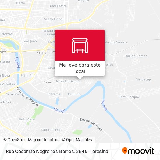 Rua Cesar De Negreiros Barros, 3846 mapa