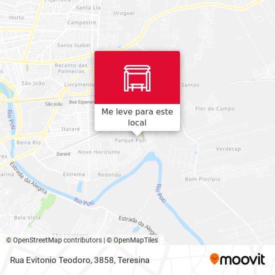 Rua Evitonio Teodoro, 3858 mapa