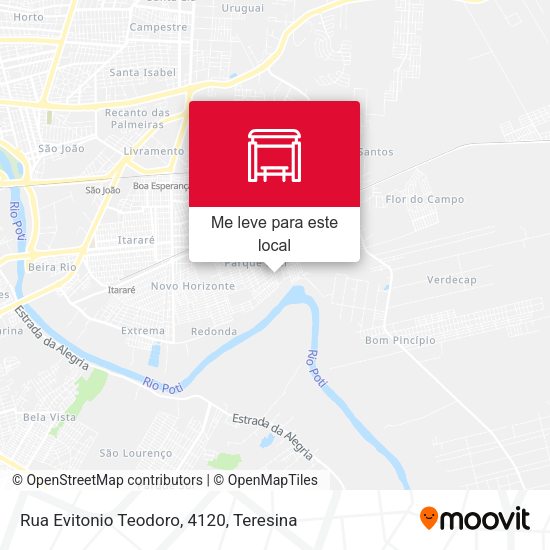 Rua Evitonio Teodoro, 4120 mapa