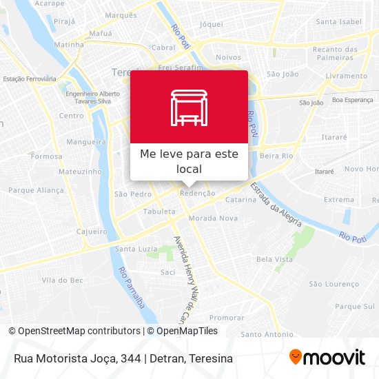 Rua Motorista Joça, 344 | Detran mapa