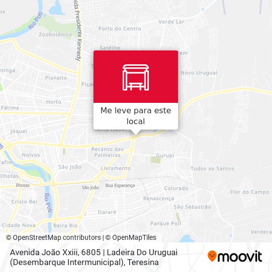 Avenida João Xxiii, 6805 | Ladeira Do Uruguai (Desembarque Intermunicipal) mapa