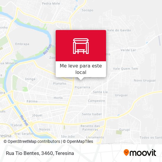 Rua Tio Bentes, 3460 mapa