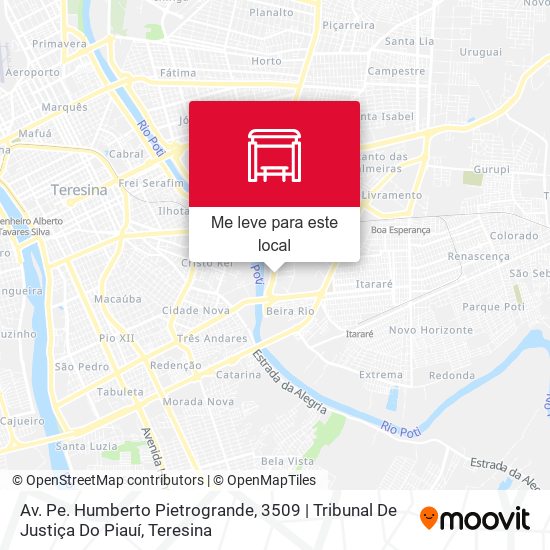 Av. Pe. Humberto Pietrogrande, 3509 | Tribunal De Justiça Do Piauí mapa