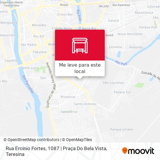 Rua Ercínio Fortes, 1087 | Praça Do Bela Vista mapa