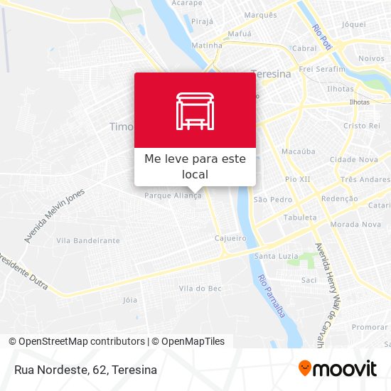 Rua Nordeste, 62 mapa