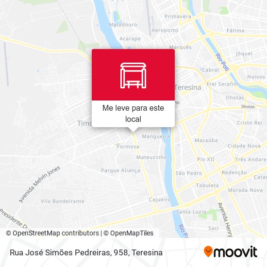 Rua José Simões Pedreiras, 958 mapa