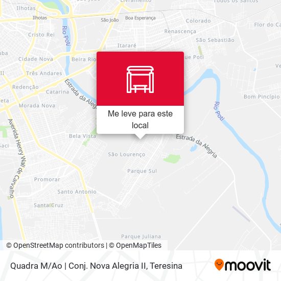 Quadra M / Ao | Conj. Nova Alegria II mapa
