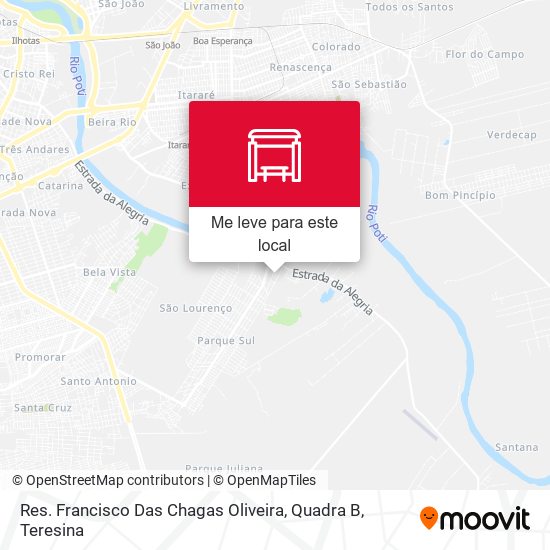 Res. Francisco Das Chagas Oliveira, Quadra B mapa