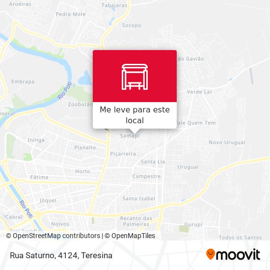 Rua Saturno, 4124 mapa