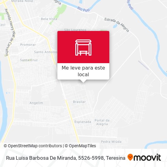 Rua Luísa Barbosa De Miranda, 5526-5998 mapa