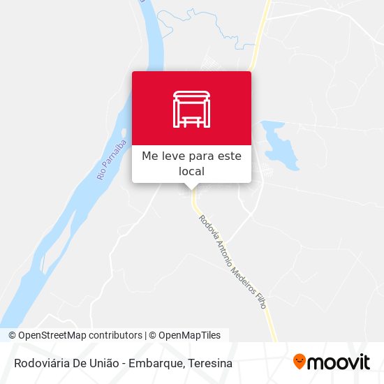 Rodoviária De União - Embarque mapa