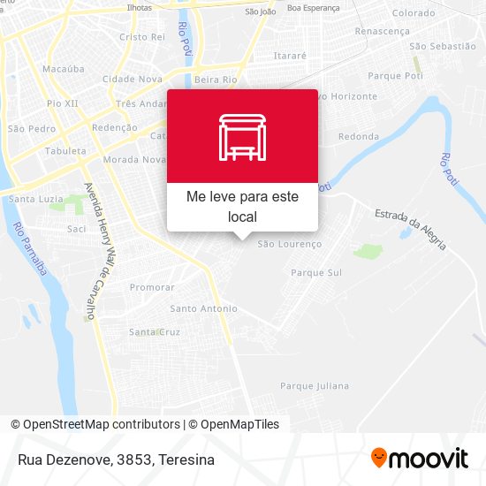 Rua Dezenove, 3853 mapa