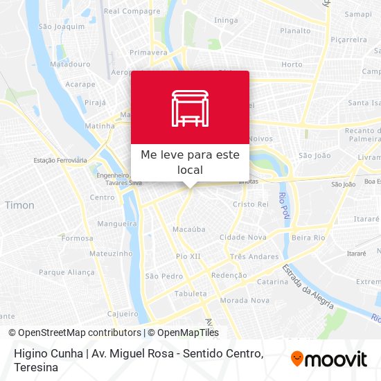 Higino Cunha | Av. Miguel Rosa - Sentido Centro mapa