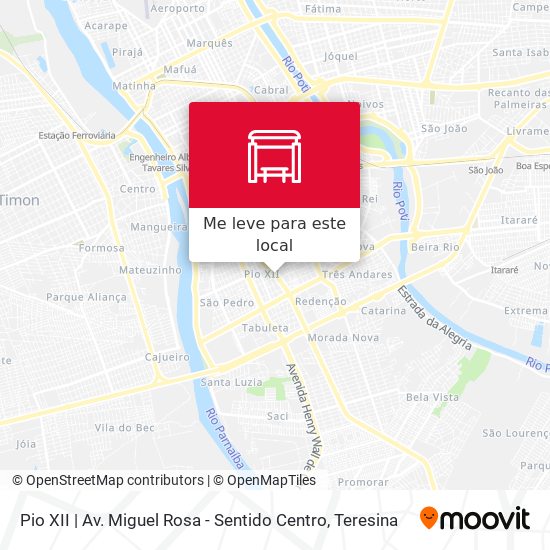 Pio XII  | Av. Miguel Rosa - Sentido Centro mapa