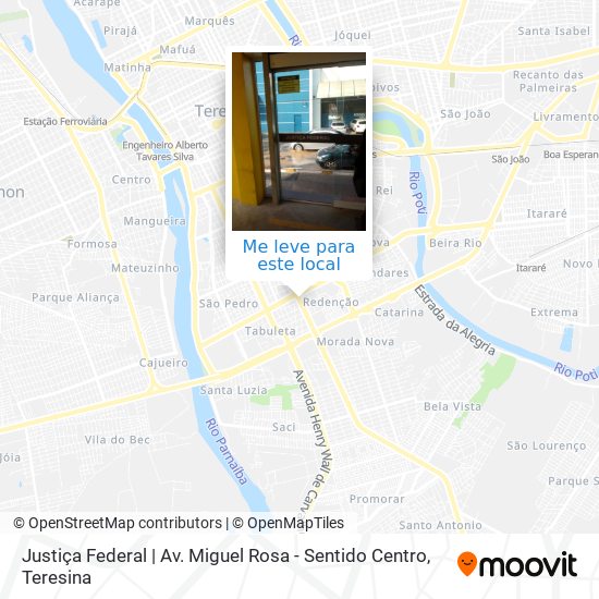 Justiça Federal | Av. Miguel Rosa - Sentido Centro mapa