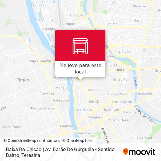 Baixa Do Chicão | Av. Barão De Gurguéia - Sentido Bairro mapa