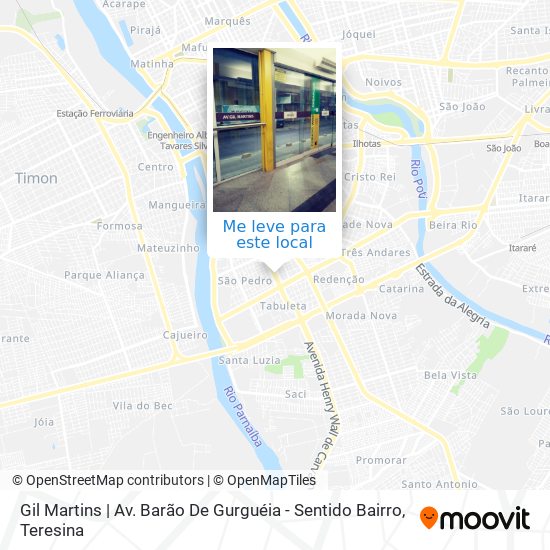 Gil Martins | Av. Barão De Gurguéia - Sentido Bairro mapa