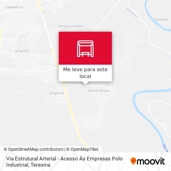 Via Estrutural Arterial  - Acesso Às Empresas Polo Industrial mapa