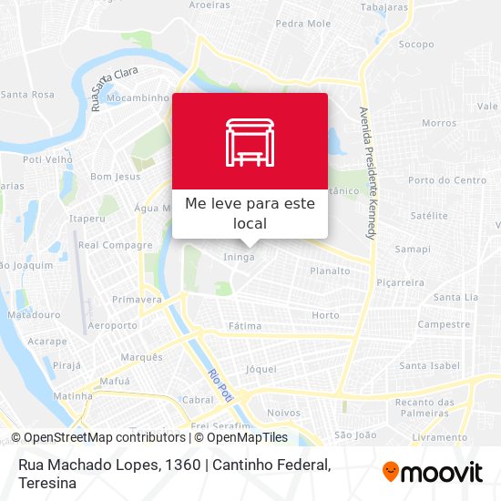 Rua Machado Lopes, 1360 | Cantinho Federal mapa