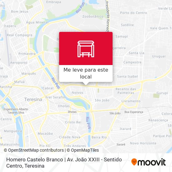 Homero Castelo Branco | Av. João XXIII - Sentido Centro mapa