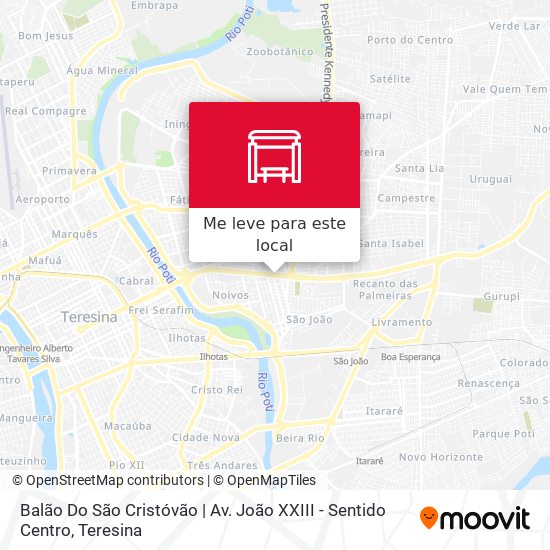 Balão Do São Cristóvão | Av. João XXIII - Sentido Centro mapa