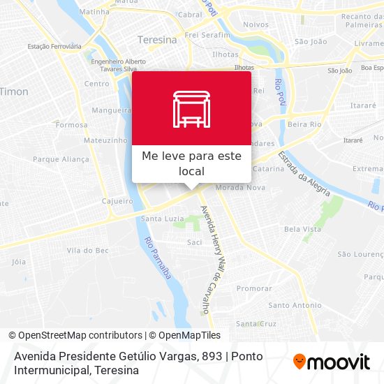 Avenida Presidente Getúlio Vargas, 893 | Ponto Intermunicipal mapa