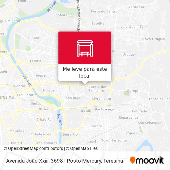 Avenida João Xxiii, 3698  | Posto Mercury mapa