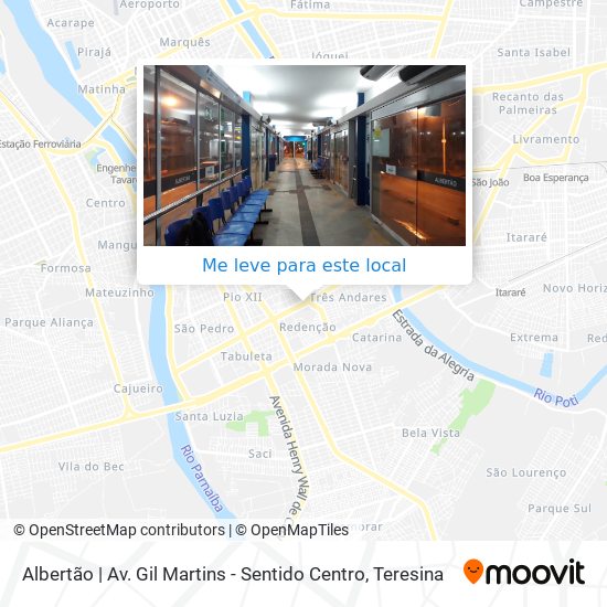 Albertão | Av. Gil Martins - Sentido Centro mapa