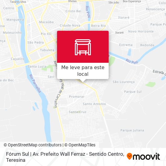 Fórum Sul | Av. Prefeito Wall Ferraz - Sentido Centro mapa