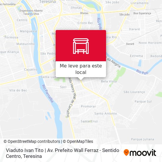 Viaduto Ivan Tito | Av. Prefeito Wall Ferraz - Sentido Centro mapa