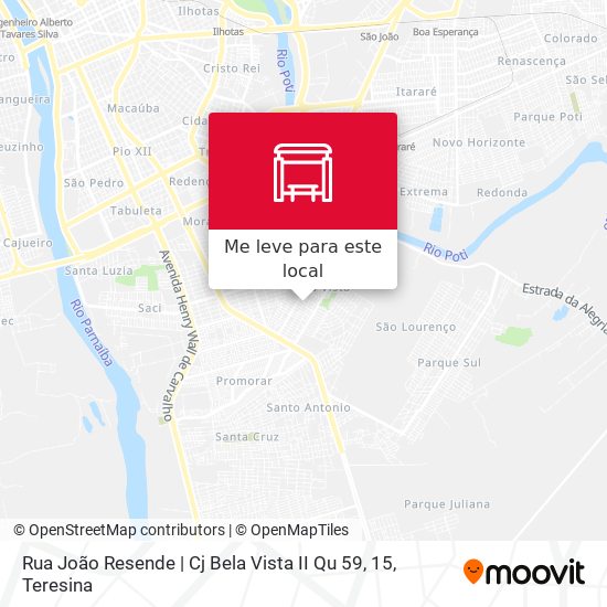 Rua João Resende | Cj Bela Vista II Qu 59, 15 mapa