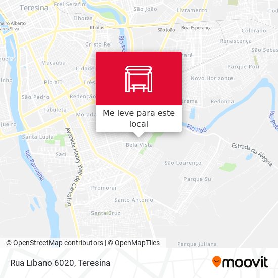 Rua Líbano 6020 mapa