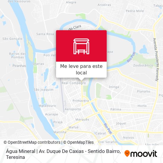 Água Mineral | Av. Duque De Caxias - Sentido Bairro mapa