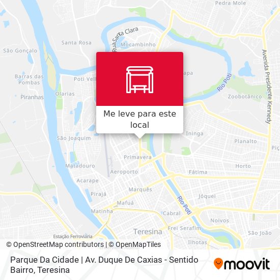 Parque Da Cidade | Av. Duque De Caxias - Sentido Bairro mapa