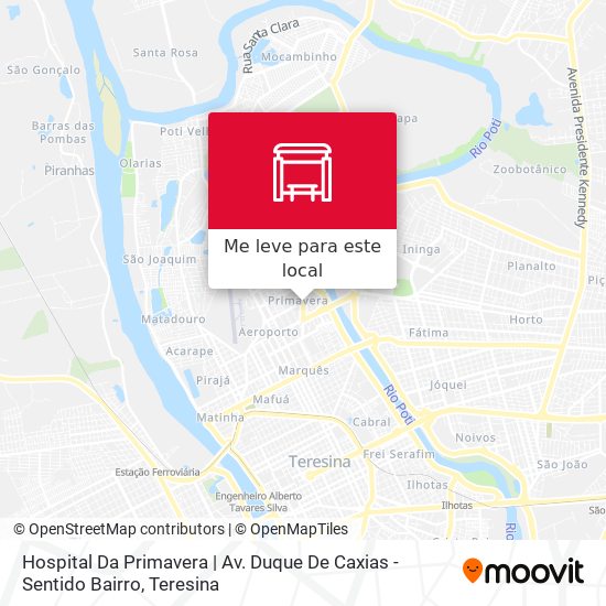 Hospital Da Primavera | Av. Duque De Caxias - Sentido Bairro mapa