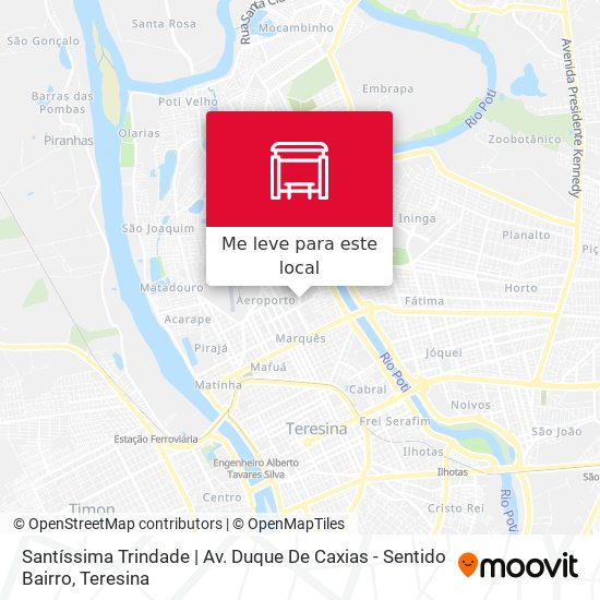 Santíssima Trindade | Av. Duque De Caxias - Sentido Bairro mapa