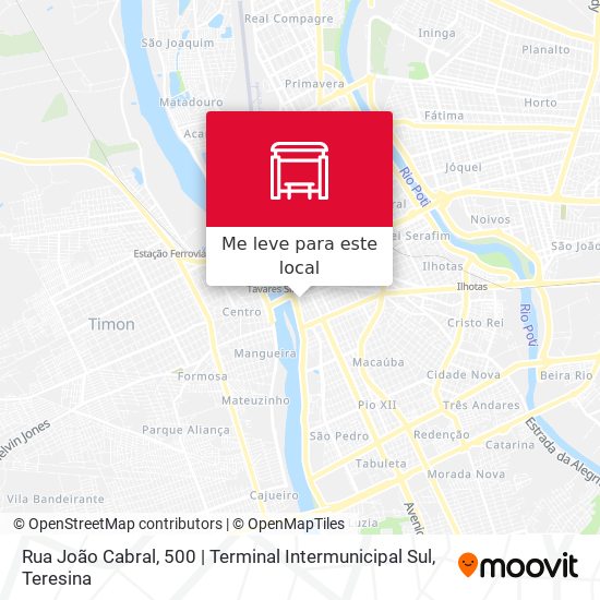 Rua João Cabral, 500 | Terminal Intermunicipal Sul mapa